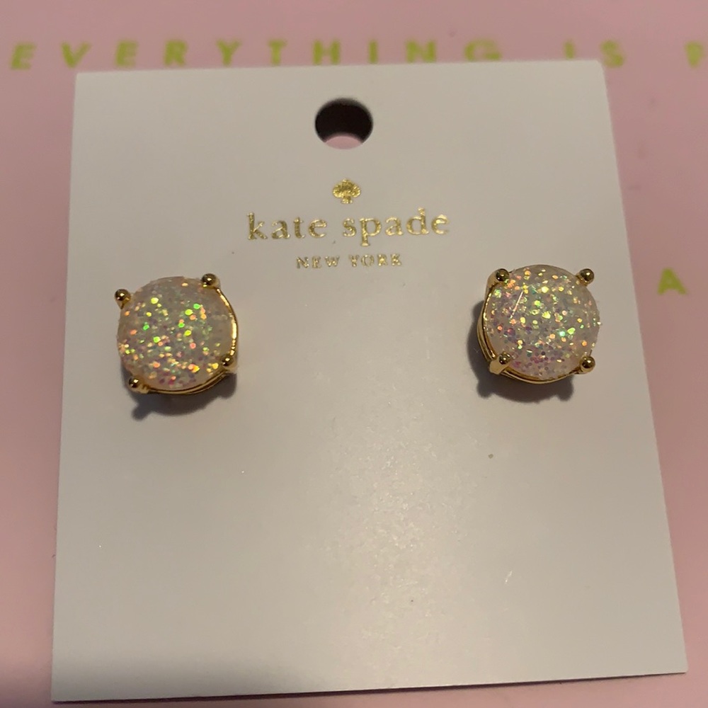 Kate spade opal glitter stud earrings